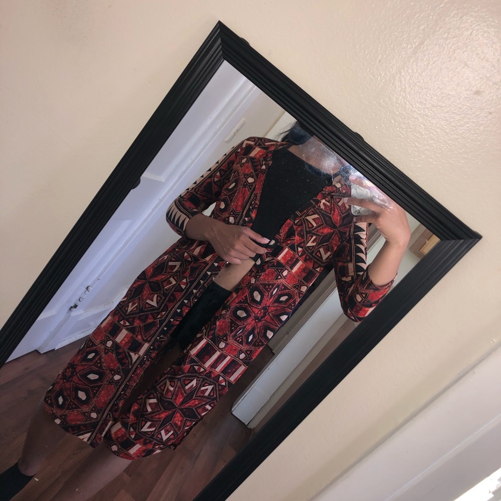 Long tribal cardigan